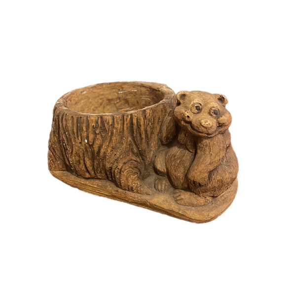 Other - Vintage 70s Woodland Whimsical Friendly Bear Planter